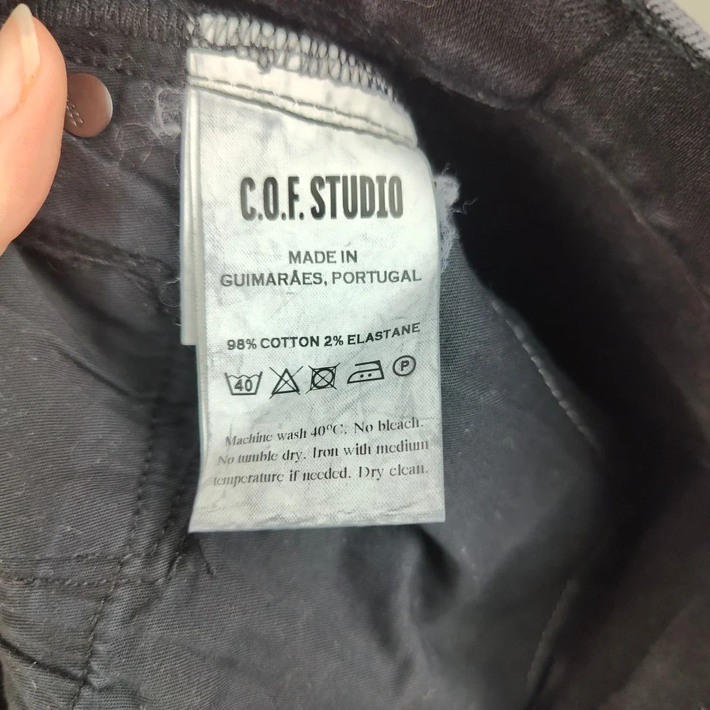 C.O.F. Studio Jeans Mens 32 Black Candiani Denim Slim Fit Made in‎ Portugal